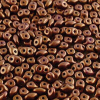 Super Duo 2.5mm x 5mm - DU0502010-24107 - Gold Shine Saddle Brown