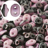 Super Duo 2.5mm x 5mm - DU0503849-14494 - Duet Black & White Lilac Luster