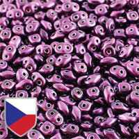Super Duo 2.5mm x 5mm Czech Shield - DU0523980-24202CS - Metalust Purple