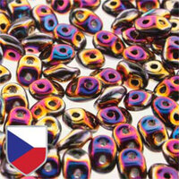 Super Duo 2.5mm x 5mm Czech Shield - DU0523980-29503CS - Jet Full Sliperit
