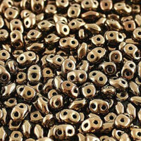 Super Duo 2.5mm x 5mm - DU0523980-90215 - Jet Gold Bronze