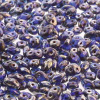 Super Duo 2.5mm x 5mm - DU0530090-43400 - Transparent Cobalt Picasso
