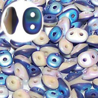 Super Duo 2.5mm x 5mm - DU0533413-28773 - Matte Duet Opaque Navy Ivory AB