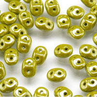 Super Duo 2.5mm x 5mm - DU0553410-14400 - Opaque Green White Luster