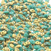 Super Duo 2.5mm x 5mm - DU0563130-26471 - Matte Opaque Turquoise Green Fools Green
