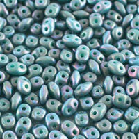 Super Duo 2.5mm x 5mm - DU0563130-85001 - Matte Turquoise Green Nebula