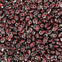 Super Duo 2.5mm x 5mm - DU0593200-43400 - Coral Red Picasso