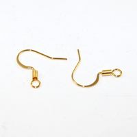 17mm French Hook with Spring - Pair - Gold