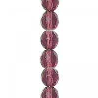 3mm Fire Polished Round Beads - Dark Amethyst 2006 - 59 Pieces
