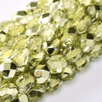 2mm Fire Polish Bead - Crystal Lime Metallic Ice - 00030-67813