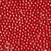 2mm Fire Polish Bead - Alabaster Pastel Dark Coral - 02010-25010