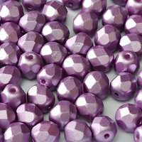 2mm Fire Polish Bead - Alabaster Pastel Lila - 02010-25012