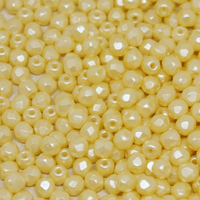 2mm Fire Polish Bead - Alabaster Pastel Cream - 02010-25039