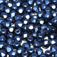 2mm Fire Polish Bead - Alabaster Pastel Montana Blue - 02010-25042