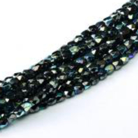 2mm Fire Polish Bead - Jet Hematite AB - 23980-14400 2870