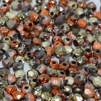 3mm Fire Polish Bead - Crystal Etched California Gold Rush - 00030-98582