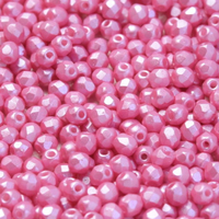 3mm Fire Polish Bead - Alabaster Pastel Pink - 02010-25008