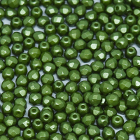 3mm Fire Polish Bead - Alabaster Pastel Olivine - 02010-25034
