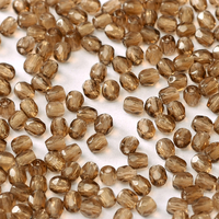 3mm Fire Polish Bead - Smoke Topaz  - 10220