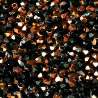 3mm Fire Polish Bead - Jet Sunset - 23980-27137