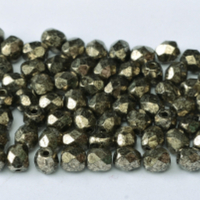 4mm Fire Polish Bead - Crystal Antique Chrome - 00030-18549