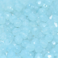 4mm Fire Polish Bead - Crystal Milky Blue - 00030-20031
