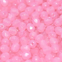 4mm Fire Polish Bead - Crystal Milky Pink - 00030-20064
