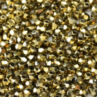 4mm Fire Polish Bead - Crystal Amber Full - 00030-26440