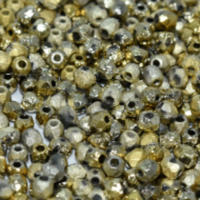 4mm Fire Polish Bead - Crystal Etched Amber Full - 00030-26480