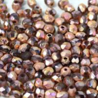 4mm Fire Polish Bead - Crystal Etched Full Capri Rose - 00030-27143E 