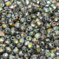 4mm Fire Polish Bead - Crystal Etched Full Vitrail - 00030-28180