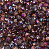 4mm Fire Polish Bead - Crystal Etched Sliperit Full - 00030-29583