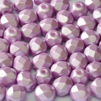 4mm Fire Polish Bead - Alabaster Pastel Light Rose - 02010-25011