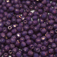 4mm Fire Polish Bead - Chalk White Lila Vega Luster - 03000-15726