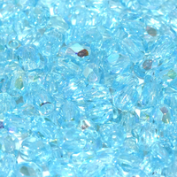 4mm Fire Polish Bead - Aqua AB - 60010-28701