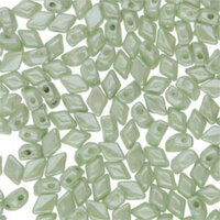 Mini Gem Duo 6mm x 4mm - GD6403000-14457 - Chalk Light Green Luster