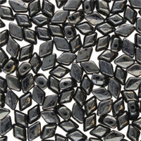 Mini Gem Duo 6mm x 4mm - GD6423980-14400 - Jet Hematite