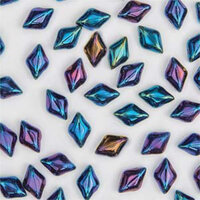Mini Gem Duo 6mm x 4mm - GD6423980-21435 - Jet Blue Iris
