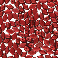 Mini Gem Duo 6mm x 4mm - GD6423980-24209 - Metalust Lipstick Red