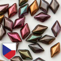 Gem Duo 8mm x 5mm Czech Shield - GD8500030-01640CS - Crystal Violet Rainbow