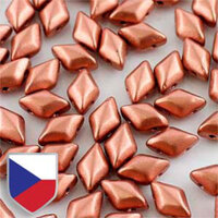 Gem Duo 8mm x 5mm Czech Shield - GD8500030-01780CS - Crystal Bronze Copper