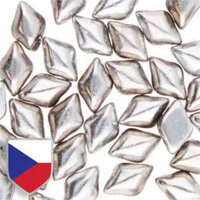 Gem Duo 8mm x 5mm Czech Shield - GD8500030-27000CS - Crystal Full Labrador