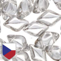 Gem Duo 8mm x 5mm Czech Shield - GD8500030-27001CS - Crystal Labrador