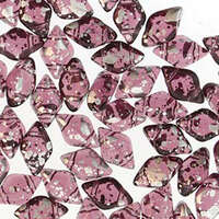 Gem Duo 8mm x 5mm - GD8520060-15481 - Amethyst Silver Splash