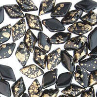 Gem Duo 8mm x 5mm - GD8523980-94401 - Jet Gold Splash