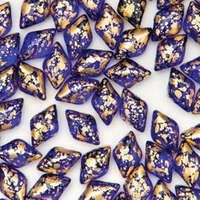 Gem Duo 8mm x 5mm - GD8530090-94401 - Cobalt Gold Splash