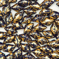 Gem Duo 8mm x 5mm - GD8533400-94401 - Navy Gold Splash