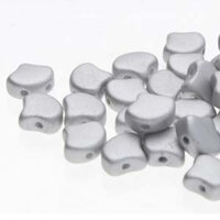 Ginko Leaf 7.5mm x 7.5mm - GNK8702010-29405 - Matte Metallic Silver