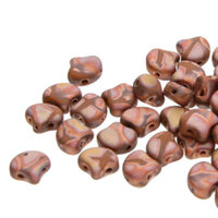 Ginko Leaf 7.5mm x 7.5mm - GNK873600-27173BA - Opaque Chocolate Full Capri Gold Matte Batik