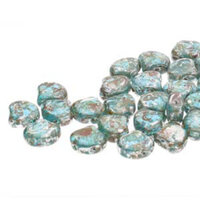 Ginko Leaf 7.5mm x 7.5mm - GNK8760020-43400 - Aquamarine Picasso